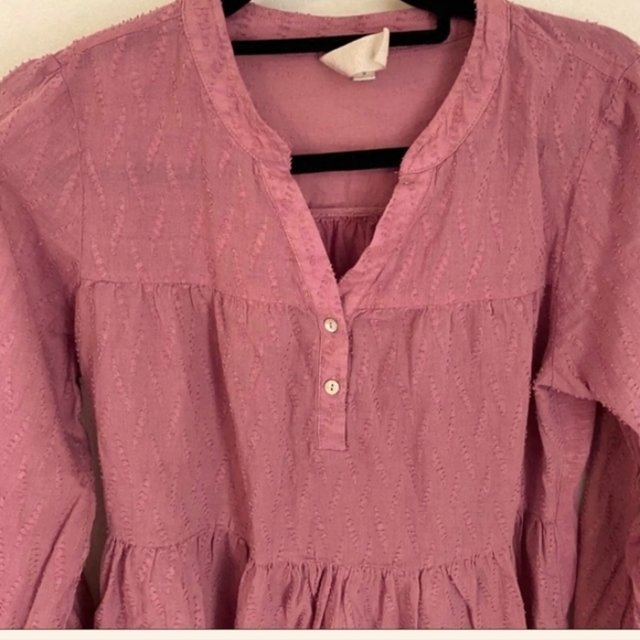 ANTHROPOLOGIE Dolan left coast Pink Babydoll Top Size Medium - Picture 7 of 13